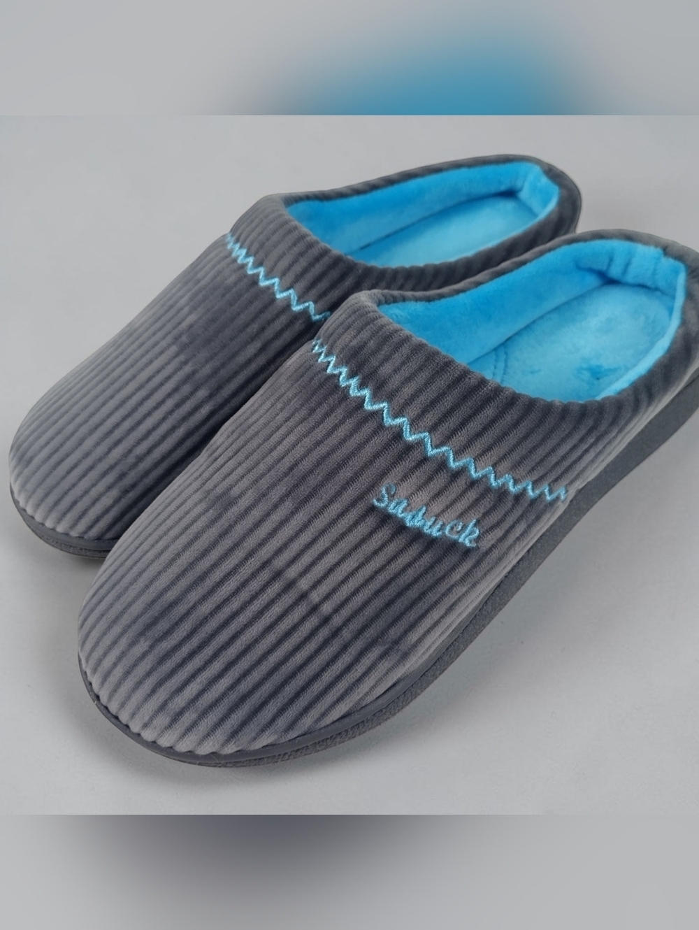 Saduck Women's Size 7 Fiber Fluff Cushion Foam House Slippers